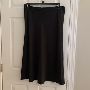 J Crew black slip skirt. Size L. NWT.